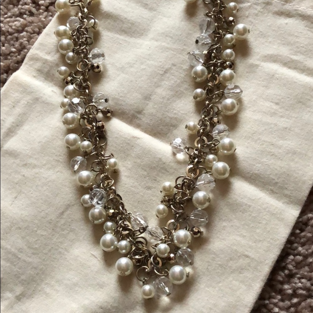 Banana Republic Gold and Pearl Necklace